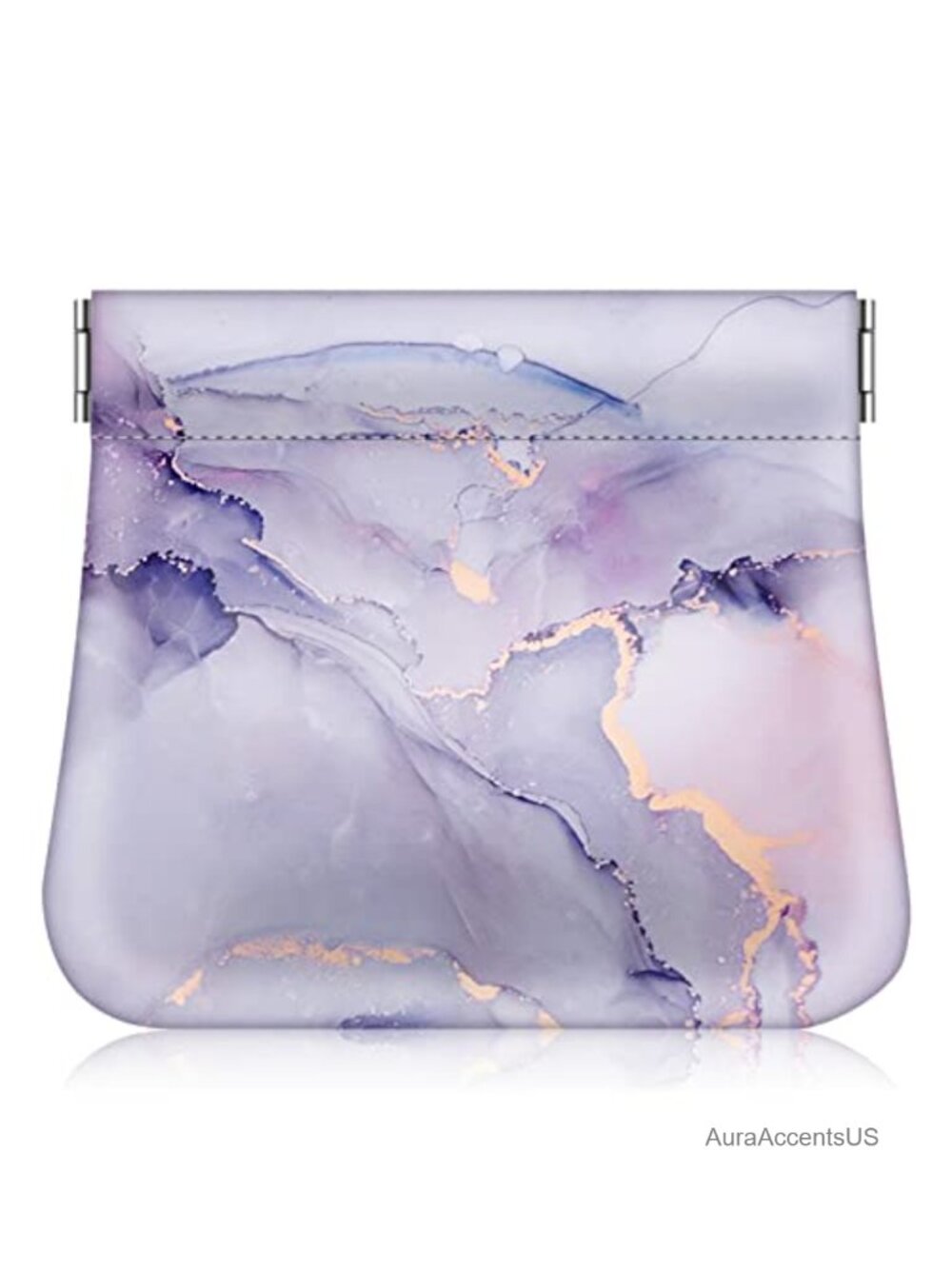 Snap Coin Purse PU Leather Compact Coin Pouch Change Holder
